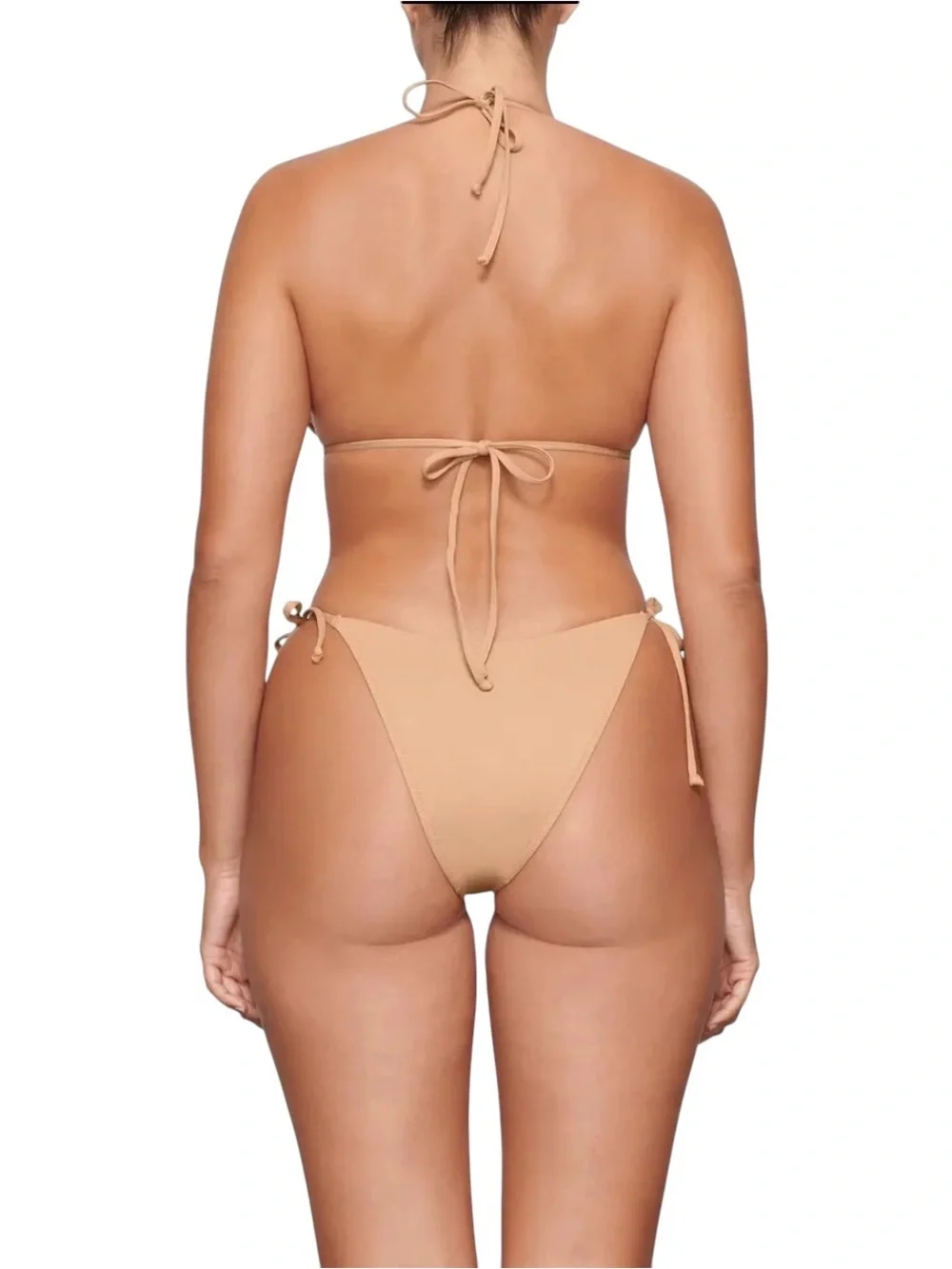SKIMS NEW TAN TRIGLE BIKINI SET.